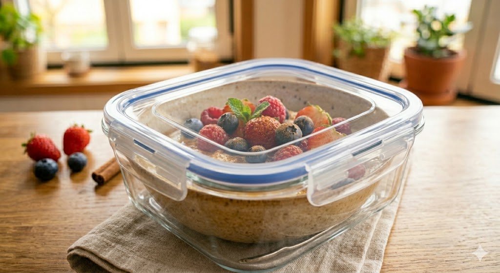 Iogurte Grego Natural com Canela e Frutos Vermelhos