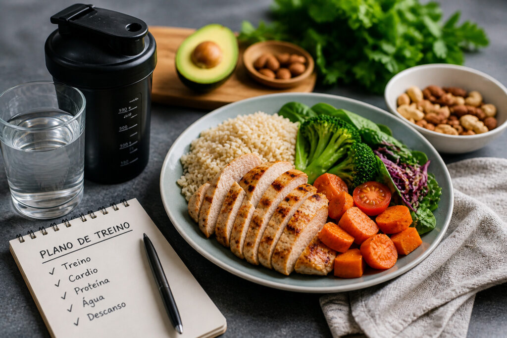 Treinar em Casa: Guia Completo Para Ganhar Massa Muscular Sem Ginásio em Aumento de massa muscular alimentação saudável